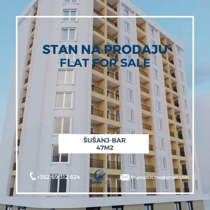 Sale, apartment, 47m², Šušanj, Bar