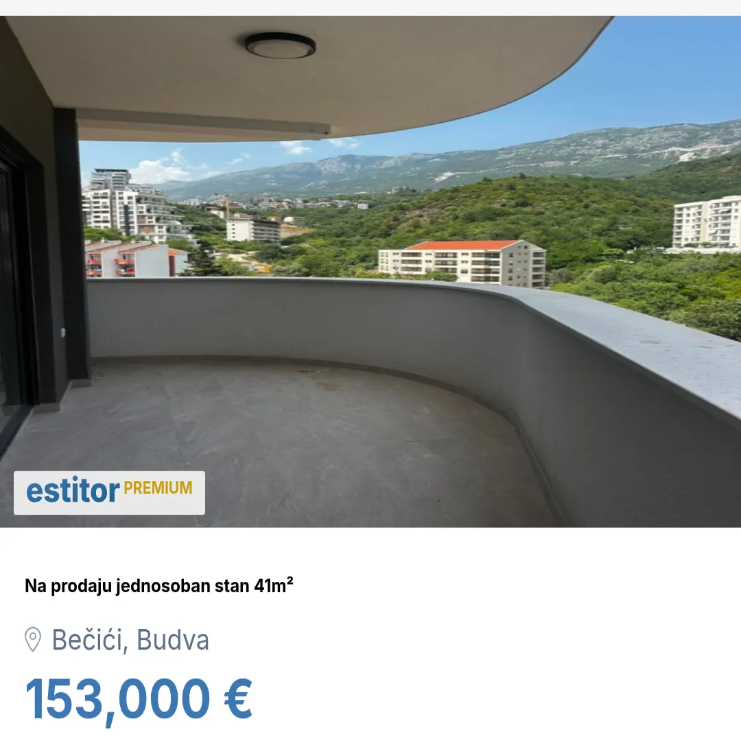 Prodaja, jednosoban stan, 41m², Bečići, Budva