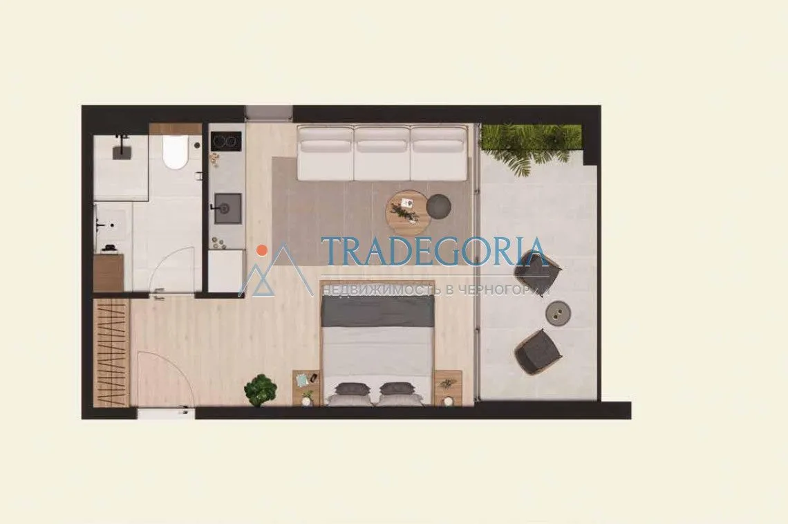 Prodaja, jednosoban stan, 55m², Herceg Novi, Crna Gora