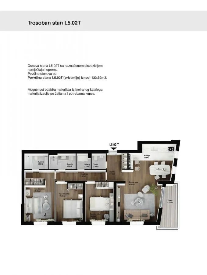 Prodaja, trosoban stan, 120m², Podgorica, Crna Gora