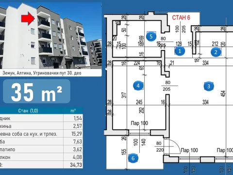 Prodaja, jednosoban stan, 35m², Altina, Beograd - image 19