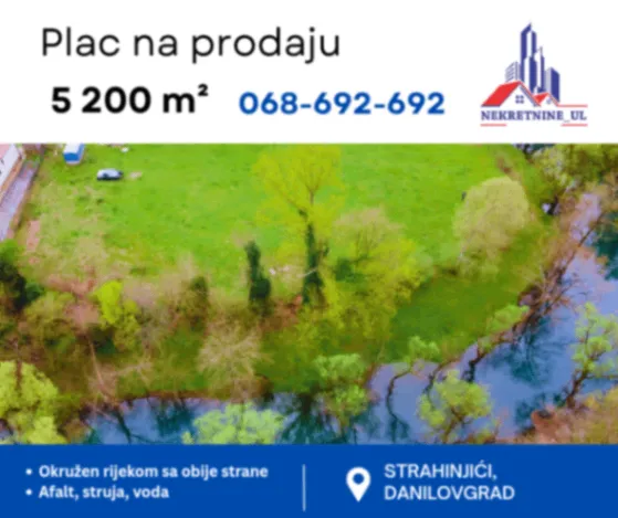 Prodaja, plac, 5200m², Strahinjići, Danilovgrad