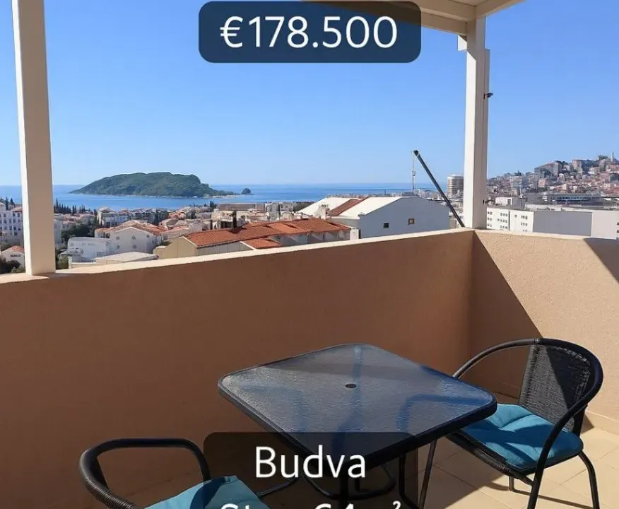 Prodaja, jednosoban stan, 64m², Lazi, Budva