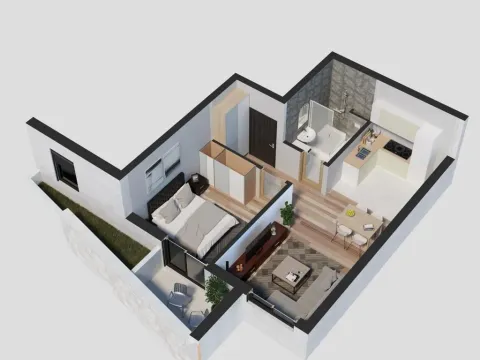 Sale, two bedroom apartment, 38m², Petrovac, Budva - image 5