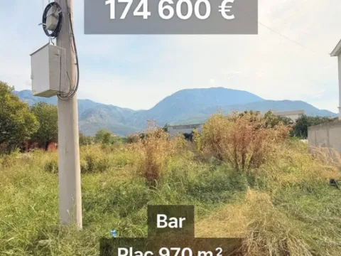 Sale, land lot, 970m², Polje, Bar