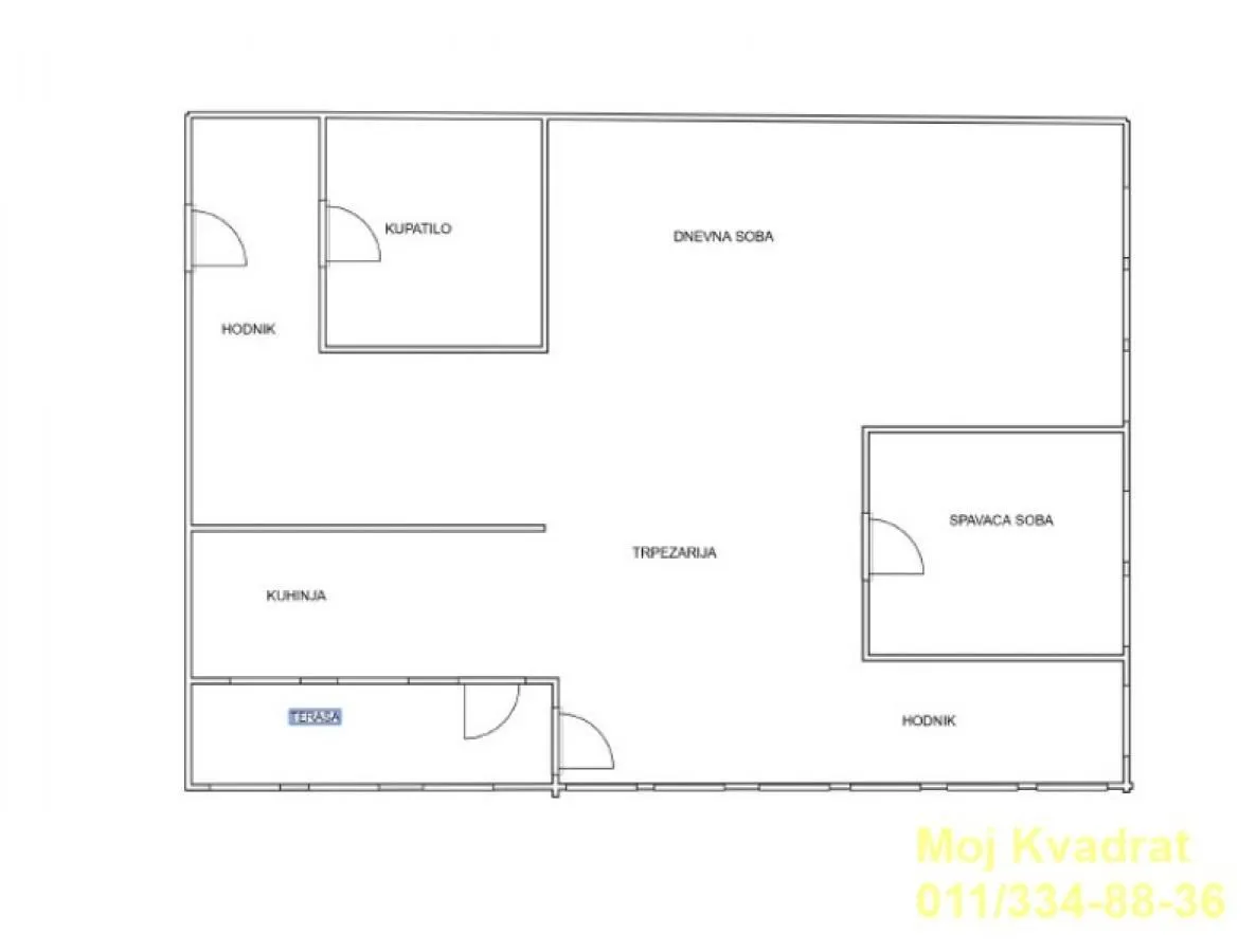 Prodaja, dvosoban stan, 60m², Voždovac Sve Podlokacije, Beograd