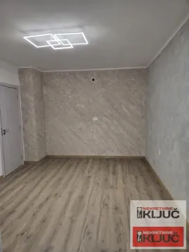 Prazna soba sa laminatom i ukrasnim zidovima. - image 2