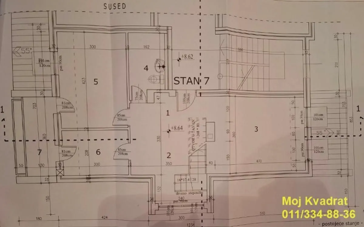 Sale, four bedroom apartment, 103m², Banovo Brdo, Beograd