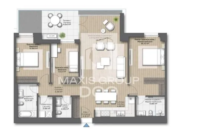 Prodaja, dvosoban stan, 86m², Savski Venac, Beograd