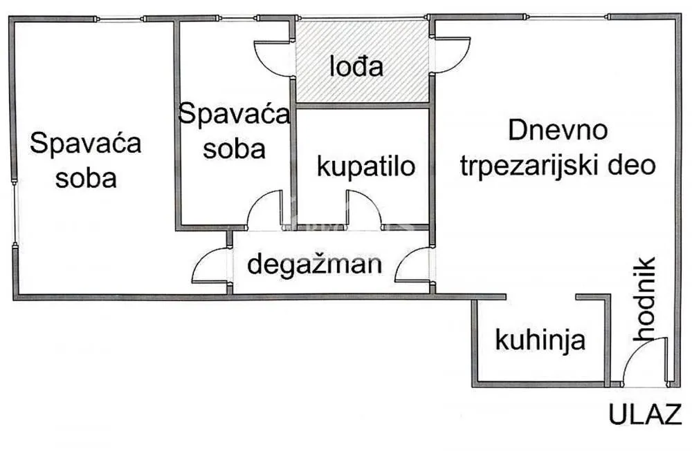Prodaja, dvosoban stan, 54m², Ledine, Beograd
