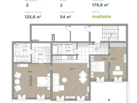 Prodaja, dvosoban stan, 180m², Đenovići, Herceg Novi - image 13