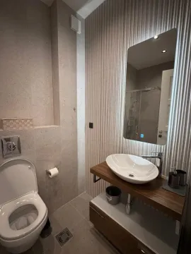 Moderno opremljeno kupatilo sa umivaonikom i toaletom. - image 7