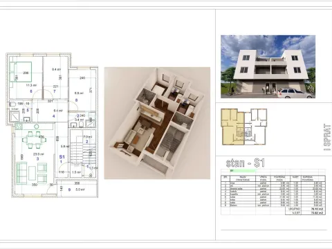 Prodaja, jednosoban stan, 74m², Veternik, Novi Sad Sve Podlokacije