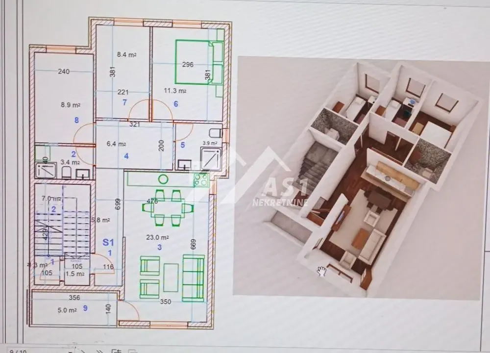 Sale, four bedroom apartment, 74m², Veternik, Novi Sad Sve Podlokacije