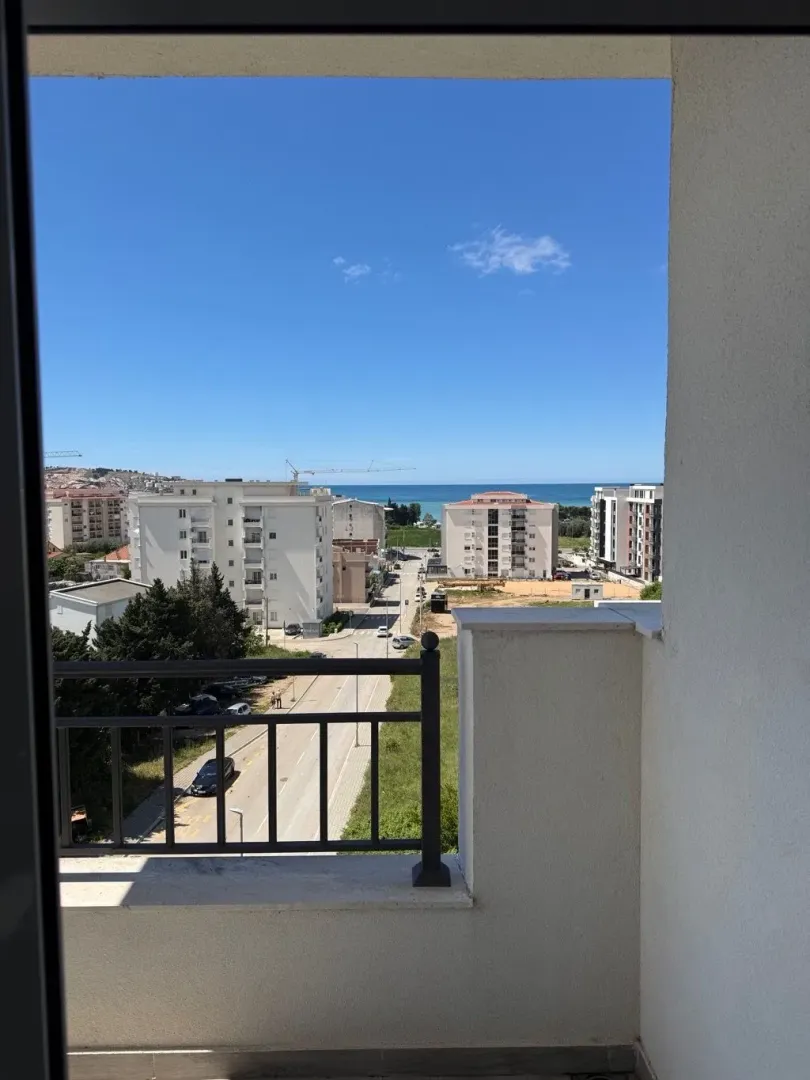 View of the city and the sea from the terrace.