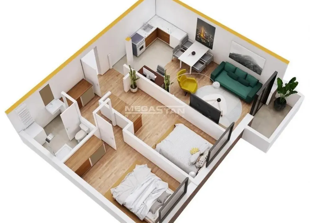 Sale, two bedroom apartment, 60m², Centar, Pančevo