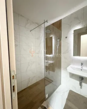 Moderne kupatilo sa tuš kabinom i umivaonikom. - image 13