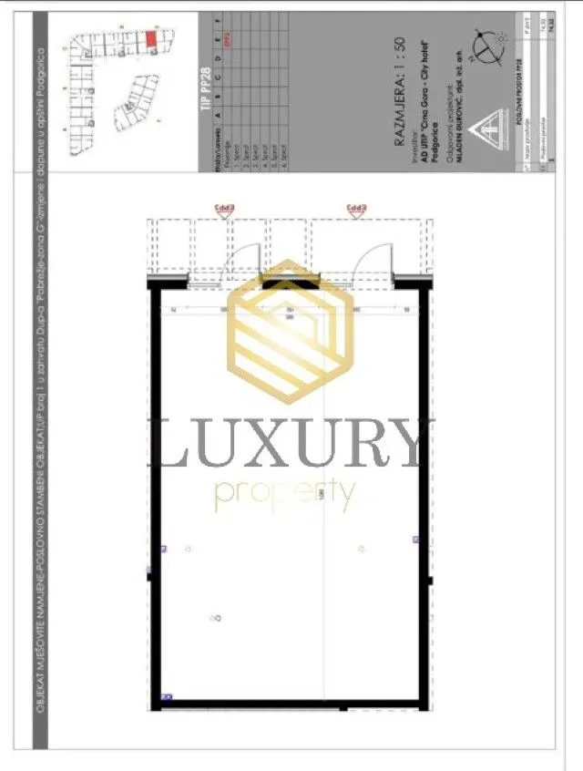 Rent, office space, 74m², Ljubović, Podgorica