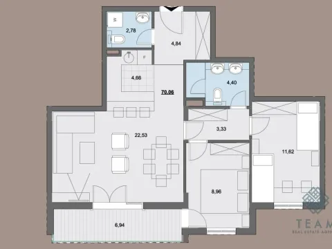 Prodaja, dvosoban stan, 51m², Donja Lastva, Tivat - image 8