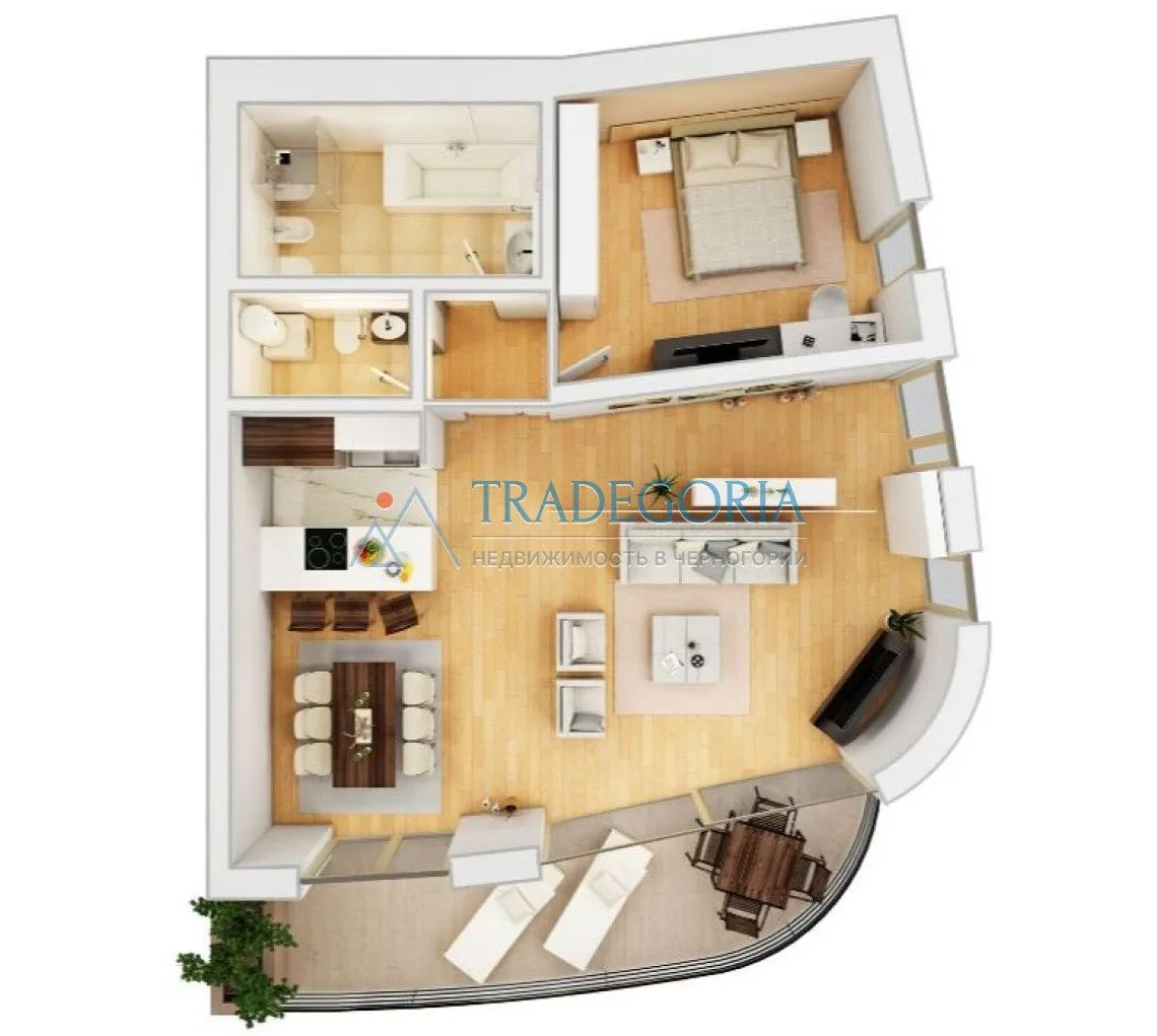 Prodaja, jednosoban stan, 95m², Budva, Crna Gora