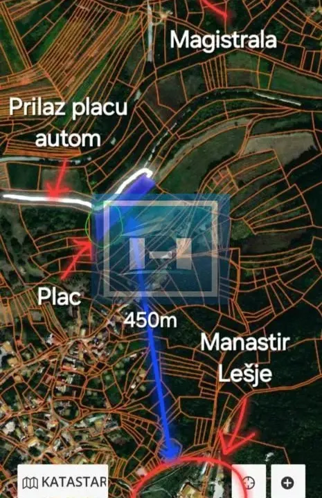 Prodaja, plac, 758m², Lešje, Paraćin