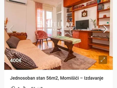 Izdavanje, jednosoban stan, 56m², Momišići, Podgorica - image 2