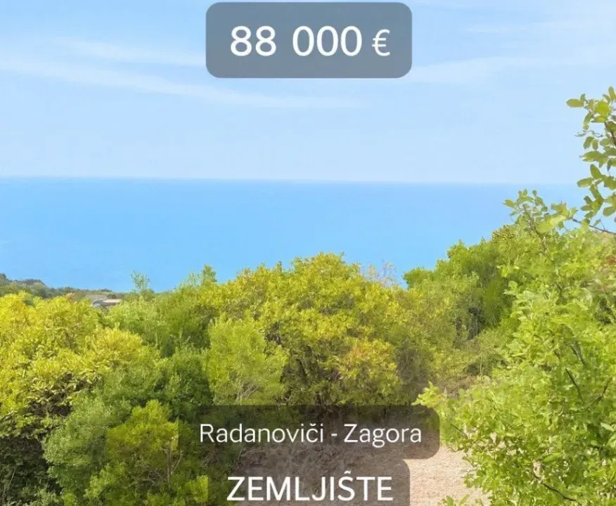 Prodaja, plac, 437m², Rađenovići, Budva