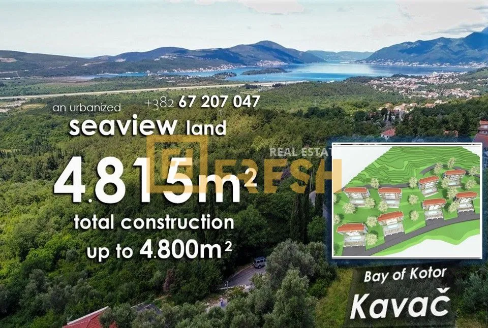 Prodaja, plac, 4815m², Kotor, Crna Gora