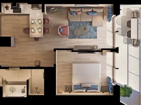 Sale, one bedroom apartment, 56m², Bečići, Budva - image 4