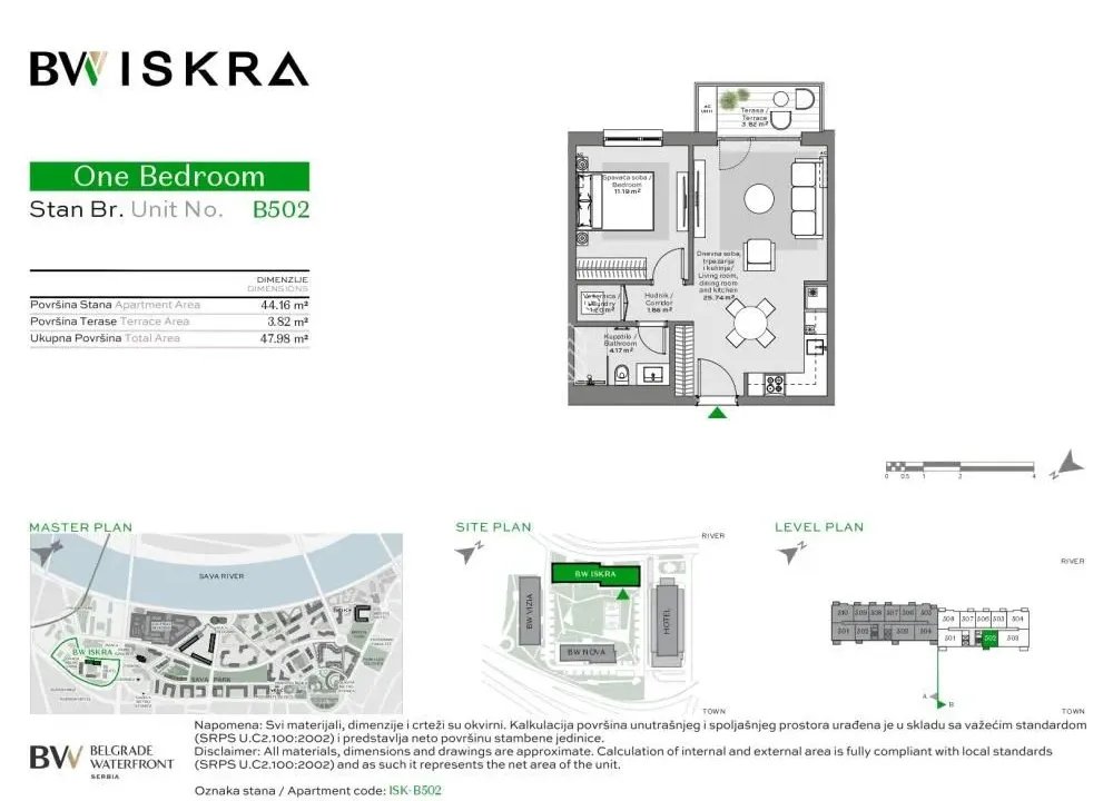 Prodaja, jednosoban stan, 48m², Savski Venac, Beograd