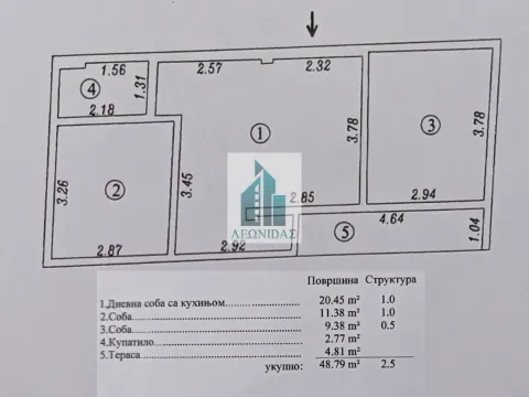 Sale, two bedroom apartment, 49m², Pantelej, Niš - image 6