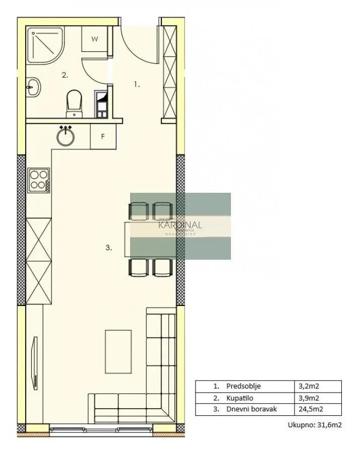 Prodaja, garsonjera, 31m², Centar, Jagodina