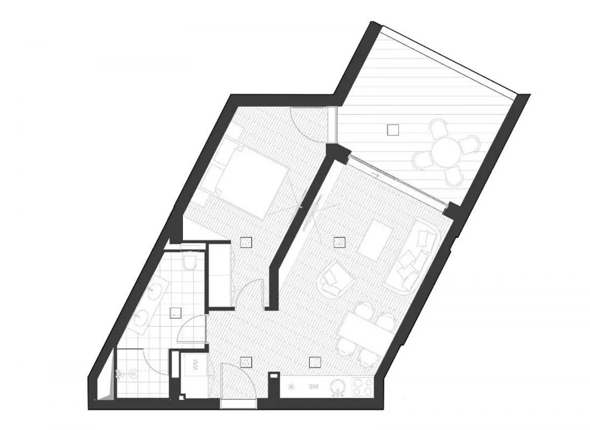 Sale, one bedroom apartment, 58m², Bečići, Budva