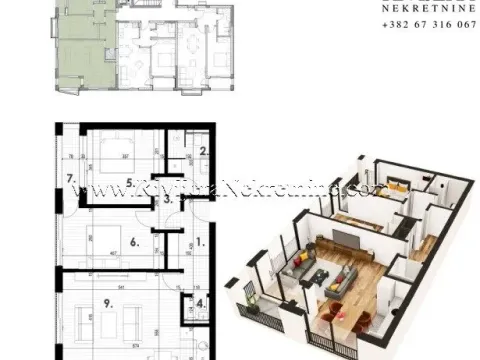 Prodaja, dvosoban stan, 77m², Kava, Tivat - image 7