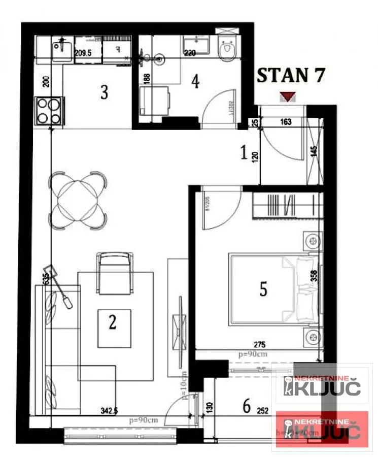 Prodaja, dvosoban stan, 46m², Klisa, Novi Sad Sve Podlokacije