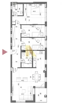 Osnova stana sa prikazom rasporeda prostorija i dimenzija. - image 2