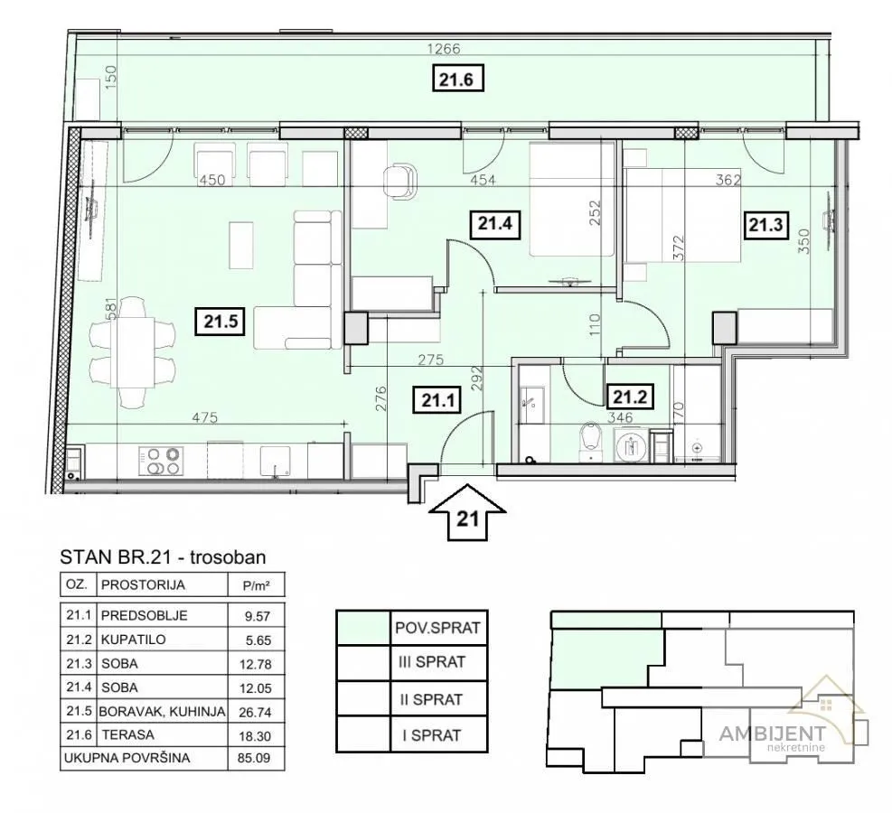 Prodaja, trosoban stan, 85m², Novi Beograd Sve Podlokacije, Beograd