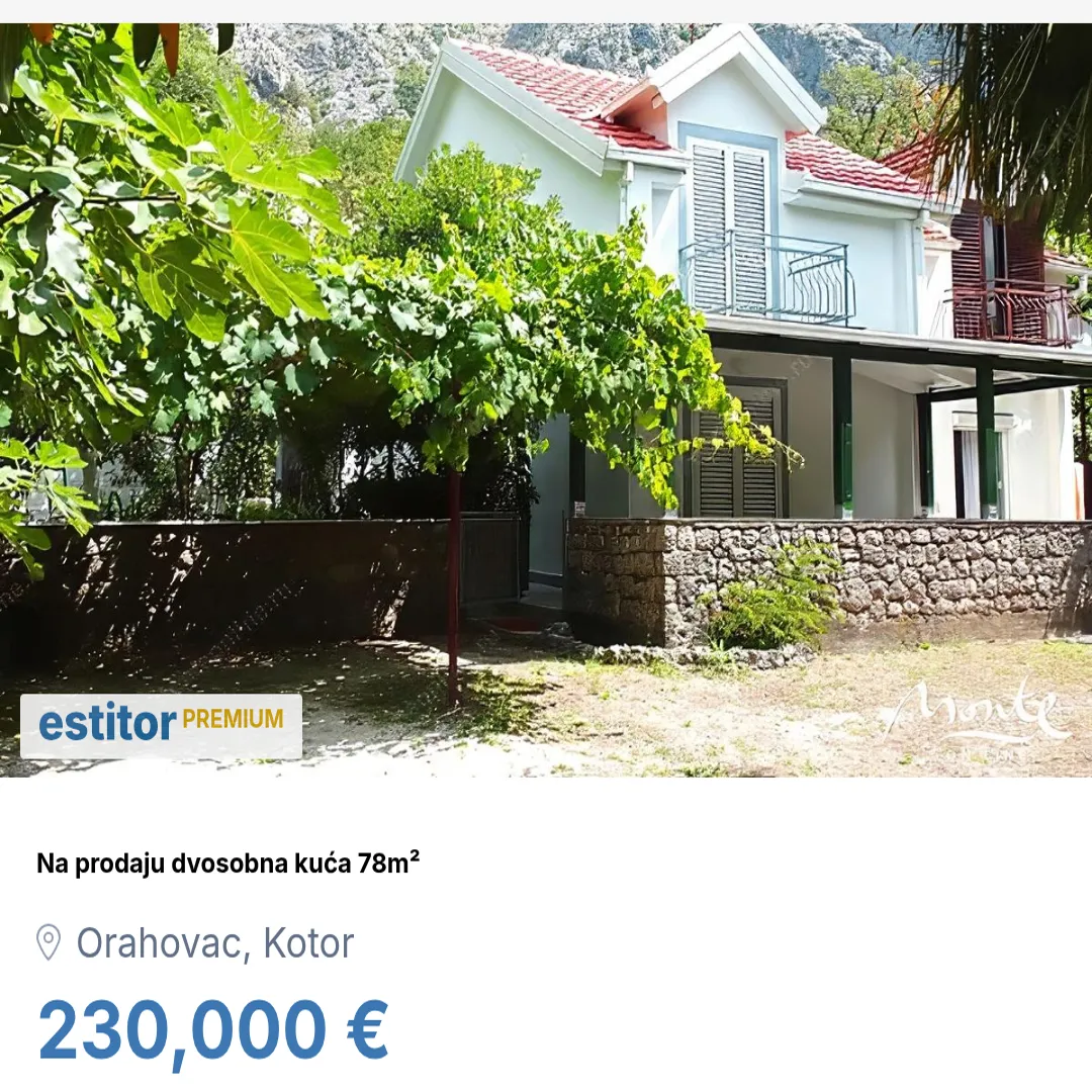 Prodaja, kuća, 78m², Orahovac, Kotor