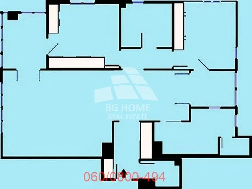Floor plan showing the layout of the apartment.