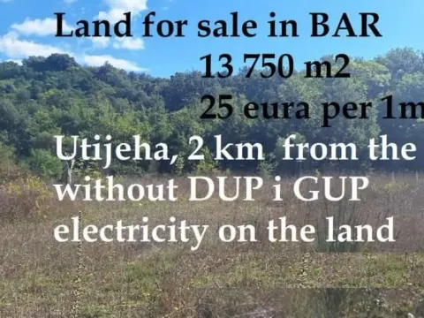 Prodaja, plac, 1300m², Utjeha, Bar - image 5