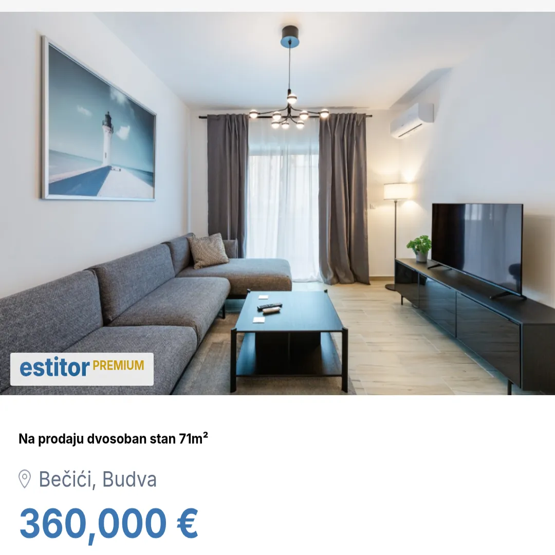 Prodaja, dvosoban stan, 71m², Bečići, Budva