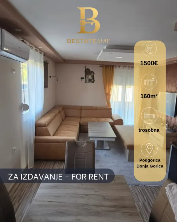 Izdavanje, kuća, 160m², Donja Gorica, Podgorica