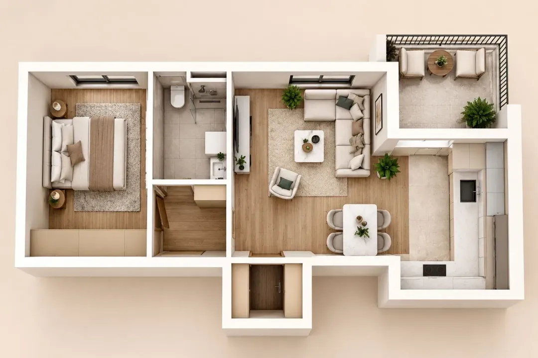 Prodaja, jednosoban stan, 51m², Zelenika, Podgorica