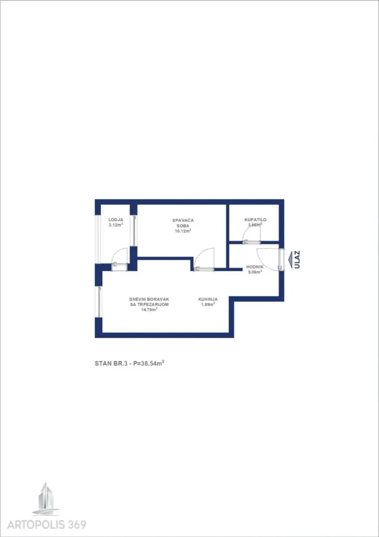Prodaja, jednosoban stan, 39m², Ledine, Beograd