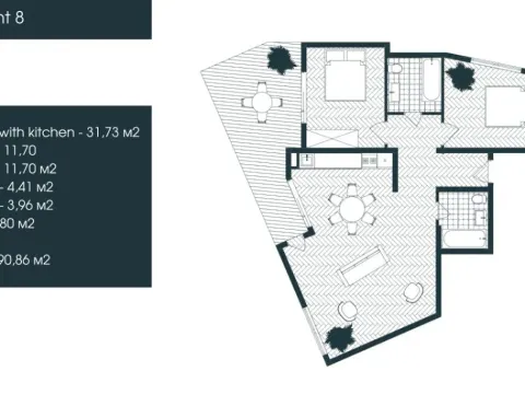 Prodaja, dvosoban stan, 58m², Donja Lastva, Tivat - image 2
