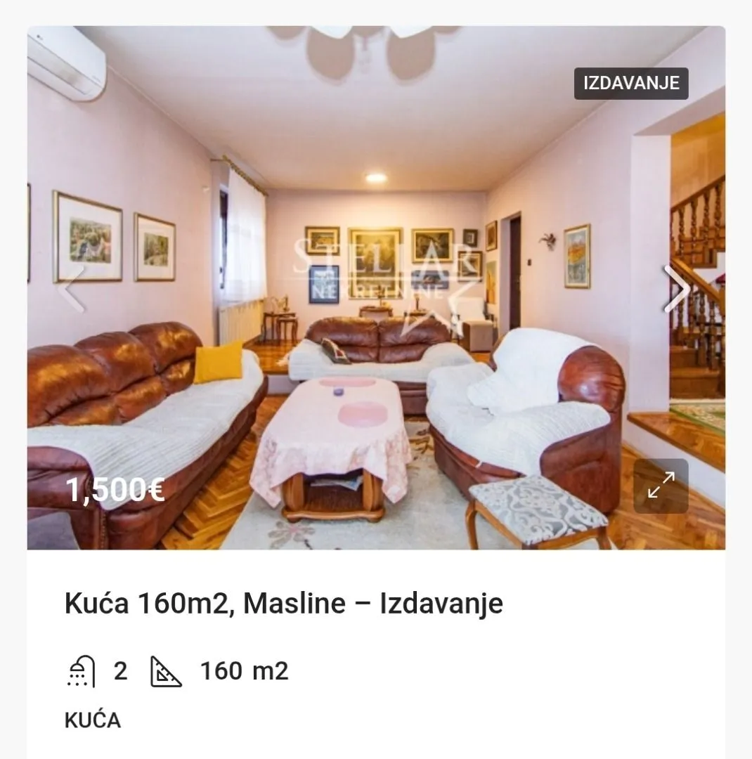 Izdavanje, kuća, 160m², Masline, Podgorica