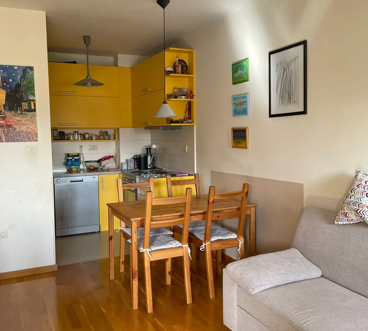 Rent, one bedroom apartment, 43m², Stari Aerodrom, Podgorica