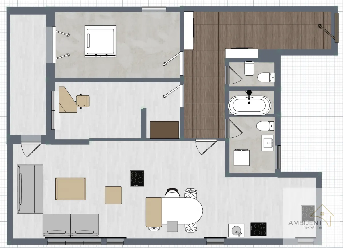 Sale, two bedroom apartment, 78m², Pančevo, Srbija