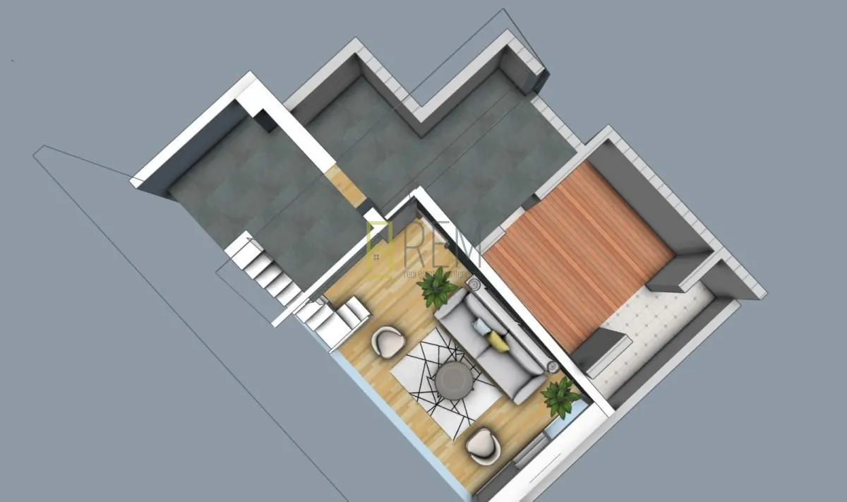 Prodaja, jednosoban stan, 52m², Stari Aerodrom, Podgorica