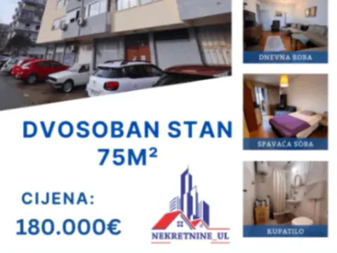 Sale, two bedroom apartment, 75m², Preko Morače, Podgorica